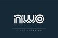NWO Creative Unique Modern Letter Logo Design. Elegant Monogram Logo Design with Decorative Elements and Typography Royalty Free Stock Photo