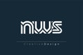 NWS Creative Unique Modern Letter Logo Design. Elegant Monogram Logo Design with Decorative Elements and Typography Royalty Free Stock Photo
