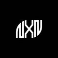 NXN letter logo design on BLACK background. NXN creative initials letter logo concept. NXN letter design Royalty Free Stock Photo