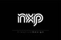NXP Creative Unique Modern Letter Logo Design Royalty Free Stock Photo