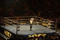 NXT Wrestle Sami Zayn pumps up crowd as he talks into microphone