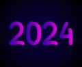 Happy New Year 2024 Abstract Purple Graphic Design Vector