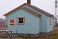 Ny alesund post office in Spitzbergen Norway Royalty Free Stock Photo