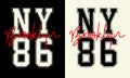 NY Brooklyn 86, shirt sport typography vector