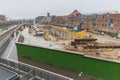 Ny Ellebjerg, Denmark - February 29 2020: Ny Ellebjerg metrostation during the construction period