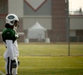 NY Jets Cornerback watches training Royalty Free Stock Photo