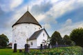 Ny Kirke ,New Church a round church dating back to 12th century and is located in Nyker village, Bornholm island Royalty Free Stock Photo