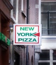 NY Pizza Sign in Amsterdam