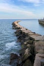 Empty pier in Rye, New York Royalty Free Stock Photo