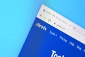 Homepage of ahrefs website on the display of PC, url - ahrefs.com Royalty Free Stock Photo