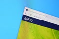 Homepage of alamy website on the display of PC, url - alamy.com