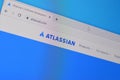 Homepage of atlassian website on the display of PC, url - atlassian.com