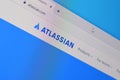 Homepage of atlassian website on the display of PC, url - atlassian.com