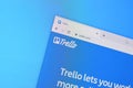 Homepage of trello website on the display of PC, url - trello.com