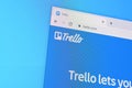 Homepage of trello website on the display of PC, url - trello.com