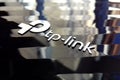 New tp-link logo on wireless router modem tp link Archer C20 AC750 reflective surface