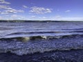 Nyack, NY/USA-06/13/20: A landscape view of the Hudson River seen from Nyack Beach State Park Royalty Free Stock Photo