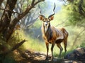 Nyala buck in South Africa Royalty Free Stock Photo