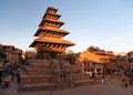 Nyatapola Pagoda on Taumadhi Square in Bhaktapur Royalty Free Stock Photo