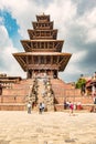 Nyatapola temple on Taumadhi Square in Bhaktapur, Nepal Royalty Free Stock Photo