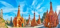 Among the ochre stupas of Nyaung Ohak, Indein, Inle Lake, Myanmar