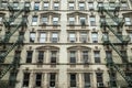 NYC apartment building exterior Royalty Free Stock Photo