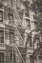 NYC Apartment Building Vintage Style Royalty Free Stock Photo