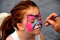 NYC: Artists Face Painting a Little Girl
