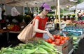 NYC: Asian Woman at Farmer's Market