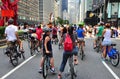 NYC: Bicyclists on Park Avenue