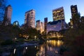 NYC Central Park at dusk Royalty Free Stock Photo