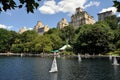 NYC: Central Park Sailboat Pond Royalty Free Stock Photo