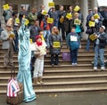 NYC City Hall Demonstration USA Royalty Free Stock Photo