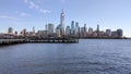 NYC Downtown skyline, view across the Hudson River from Jersey City, NJ, USA Royalty Free Stock Photo