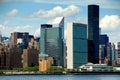 NYC: East Side Skyline and UN Building Royalty Free Stock Photo