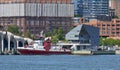 NYC Fire Dept Marine 1 Fire Boat House and fireboat named Three Forty Three in the West Village, Manhattan NYC