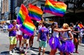 NYC: Gay Pride Parade Marchers Royalty Free Stock Photo