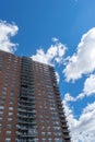 NYC housing projects on 145th Street and Malcolm X Boulevard in Harlem Royalty Free Stock Photo