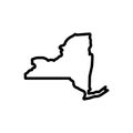 Black line icon for Nyc, map and political Royalty Free Stock Photo