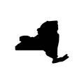 Black solid icon for Nyc, map and region Royalty Free Stock Photo