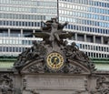 NYC: The iconic beaux arts statue of the Greek God Mercury adorns