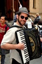 NYC: Klezmer Accordion Player at Chinatown Festival Royalty Free Stock Photo
