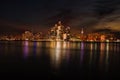 NYC Manhattan cityscape at night Royalty Free Stock Photo