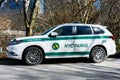 NYC Parks park ranger plug-in hybrid ev vehicle parked outdoors in Central Park Royalty Free Stock Photo