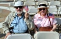 NYC: Patriotic Couple at Memorial Day Ceremony Royalty Free Stock Photo