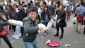 The 2016 NYC Pillow Fight Day Part 2 88 Royalty Free Stock Photo