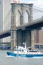 NYC Police Boat on the East River Royalty Free Stock Photo