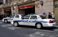 NYC: Police Cars at Grand Central Station Royalty Free Stock Photo