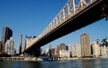 NYC: Queensboro Bridge & East Sice Skyline Royalty Free Stock Photo