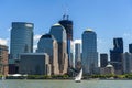 NYC's World Trade Center and Brookfield Place skyscrapers as see Royalty Free Stock Photo